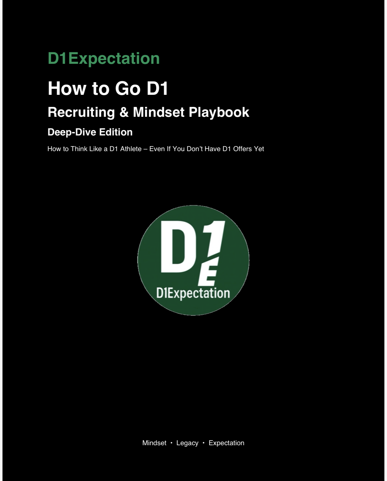 How to Go D1 — Deep Dive Playbook cover